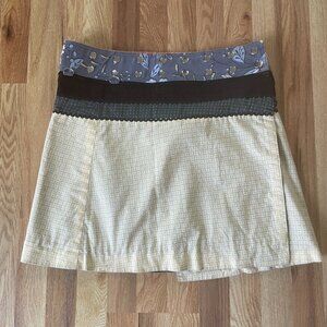 Zand Amsterdam Skirt One Size Wrap Adjustable Reversible  Yellow/ Brown Corduroy